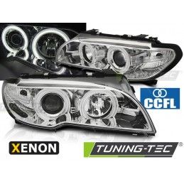 XENON HEADLIGHTS ANGEL EYES CCFL CHROME fits BMW E46 04.03-06 COUPE CABRIO, Serie 3 E46 Coupé/Cab