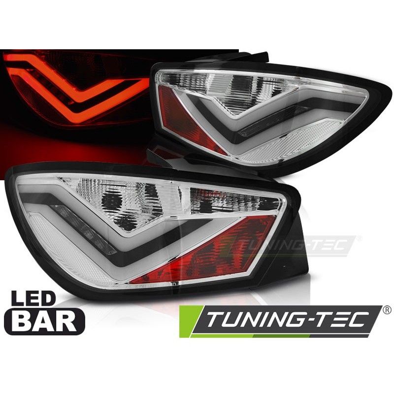 LED BAR TAIL LIGHTS CHROME fits SEAT IBIZA 6J 3D 06.08-12, Ibiza 6J 08-17