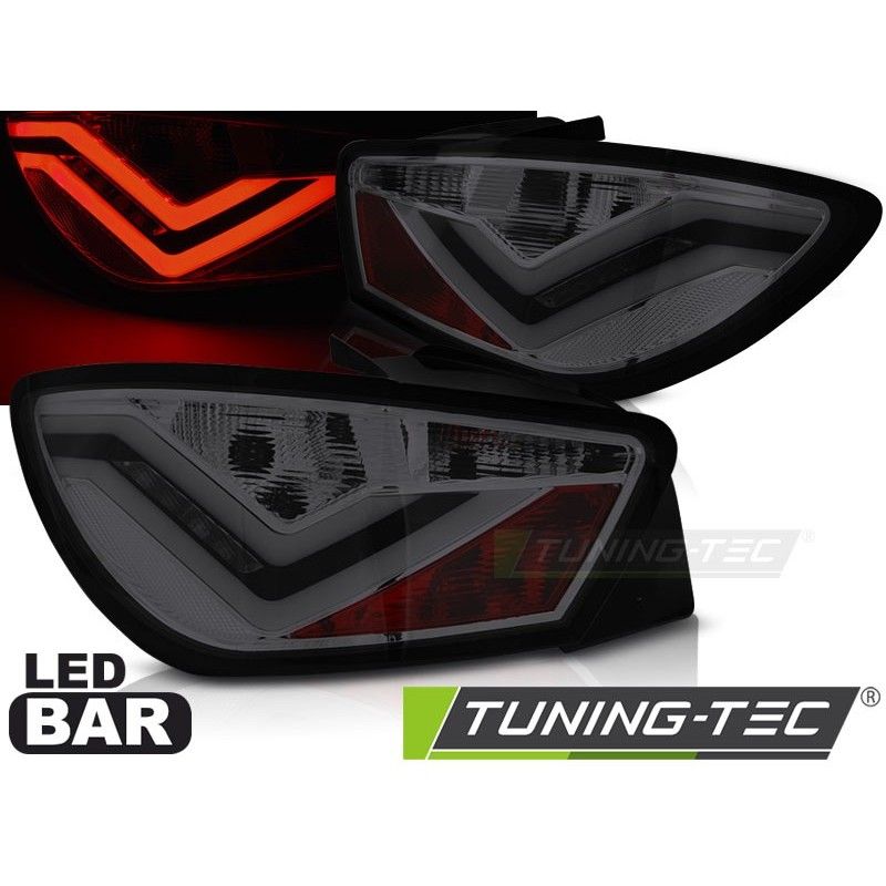 LED BAR TAIL LIGHTS SMOKE fits SEAT IBIZA 6J 3D 06.08-12, Ibiza 6J 08-17