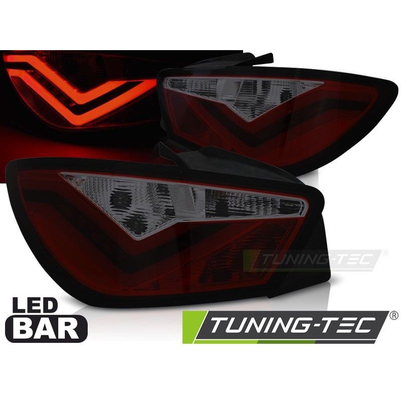 LED BAR TAIL LIGHTS RED SMOKE fits SEAT IBIZA 6J 3D 06.08-12, Ibiza 6J 08-17