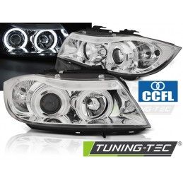 HEADLIGHTS ANGEL EYES CCFL CHROME fits BMW E90/E91 03.05-08.08, Serie 3 E90/E91