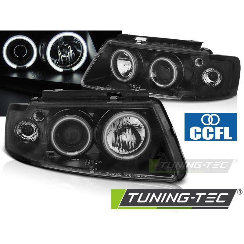 HEADLIGHTS ANGEL EYES CCFL BLACK fits VW PASSAT B5 3B 96-08.00, Passat B5 96-05 HEADLIGHTS ANGEL EYES CCFL BLACK fits VW PASSAT B5 3B 96-08.00, Passat B5 96-05
