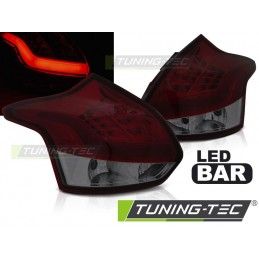 FORD FOCUS 3 11-10.14 HATCHBACK RED SMOKE LED BAR, Focus III 2010+