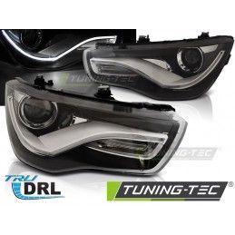 HEADLIGHTS TRUE DRL BLACK fits AUDI A1 04.10-12.14, A1