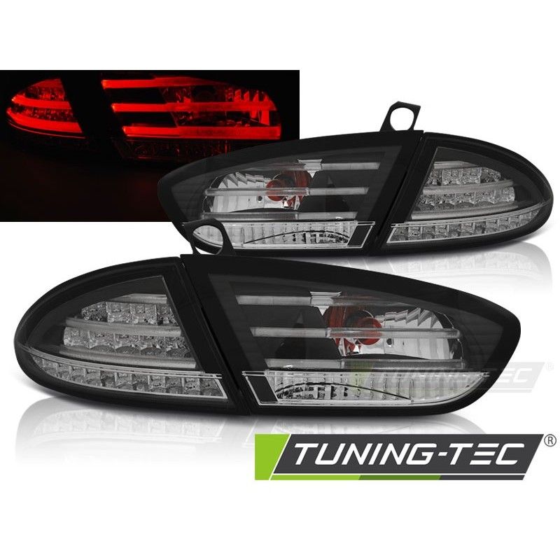 LED TAIL LIGHTS BLACK fits SEAT LEON 03.09-12, Leon II 05-12