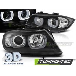HEADLIGHTS U-LED LIGHT 3D BLACK fits BMW E90/E91 03.05-08.0, Serie 3 E90/E91