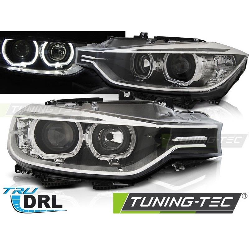 HEADLIGHTS ANGEL EYES LED BLACK fits BMW F30/F31 10.11 - 05.15, Serie 3 F30/F31