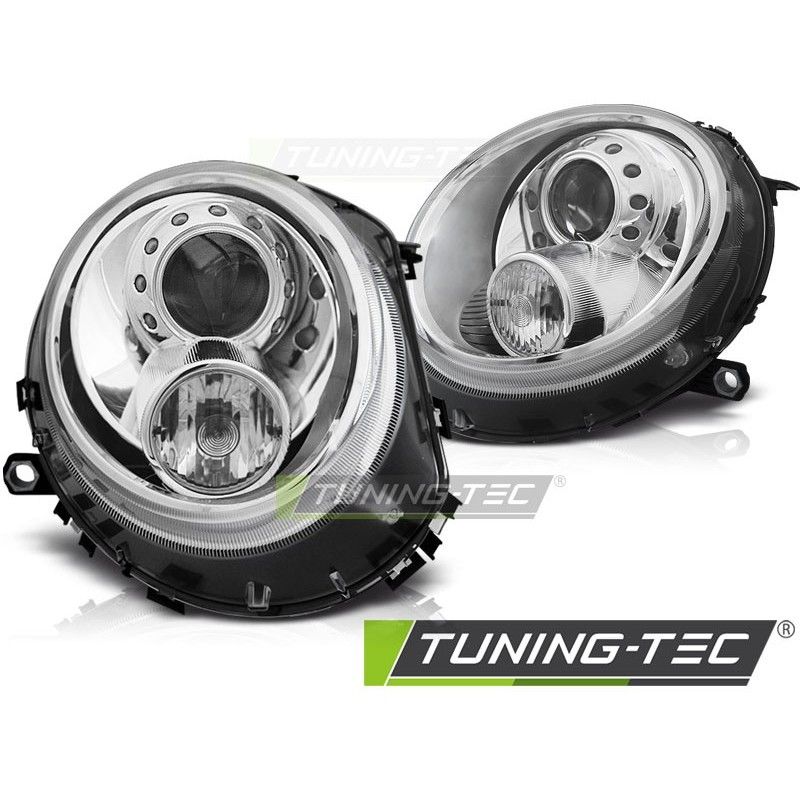 HEADLIGHTS CHROME fits BMW MINI (COOPER) 06-14, Cooper R55/R56/R57 07-13