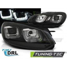 HEADLIGHTS U-LED LIGHT DRL BLACK BLACK LINE fits VW GOLF 6 08-12, Golf 6
