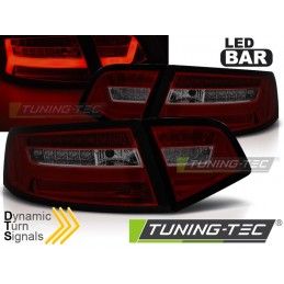 LED BAR TAIL LIGHTS RED SMOKE SEQ fits AUDI A6 08-11 SEDAN, A4 B8 08-11