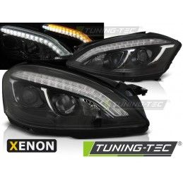 XENON HEADLIGHTS DAYLIGHT BLACK fits MERCEDES W221 05-09, Classe S W221