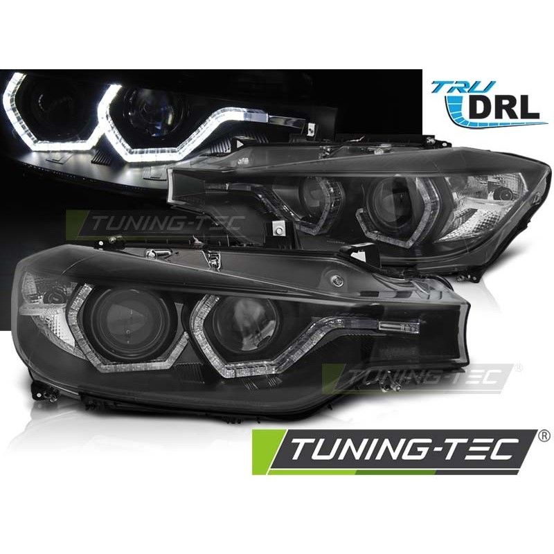 HEADLIGHTS ANGEL EYES LED DRL BLACK fits BMW F30/F31 10.11 - 05.15, Serie 3 F30/F31