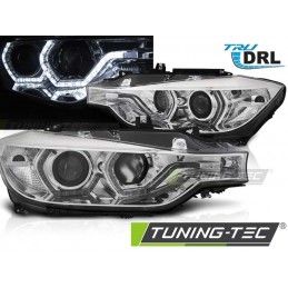 HEADLIGHTS ANGEL EYES LED DRL CHROME fits BMW F30/F31 10.11 - 05.15 , Serie 3 F30/F31