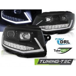 HEADLIGHTS TUBE LIGHT DRL BLACK CHROME fits VW T6 15-19, T6