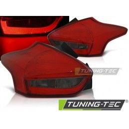 FORD FOCUS 3 15-18 HATCHBACK RED SMOKE LED , Focus III 2010+