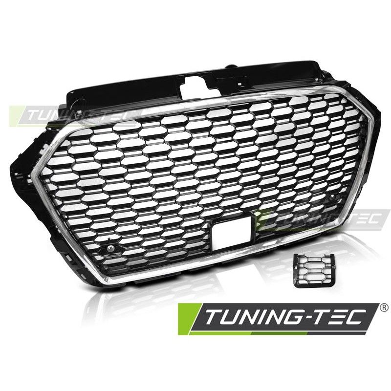 GRILLE SPORT CHROME BLACK fit AUDI A3 (8V) 17- , KIT CARROSSERIE