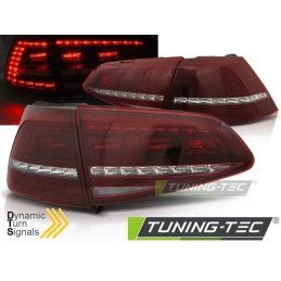 LED TAIL LIGHTS SPORT RED WHITE SEQ fits VW GOLF 7 13-17, Golf 7