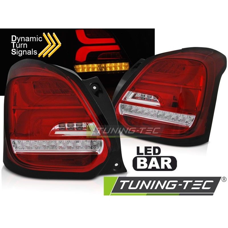 SUZUKI SWIFT VI 17- RED WHITE LED SEQ, Eclairage Suzuki