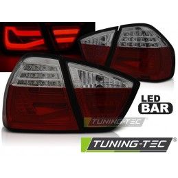 LED BAR TAIL LIGHTS RED SMOKE fits BMW E90 03.05-08.08, Serie 3 E90/E91