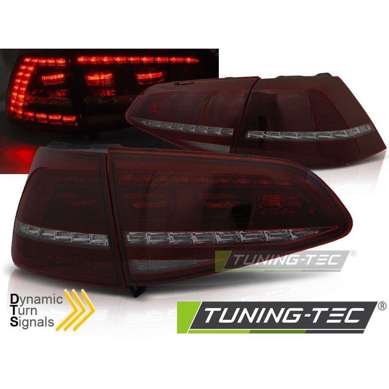 LED TAIL LIGHTS SPORT RED SMOKE SEQ fits VW GOLF 7 13-17, Golf 7