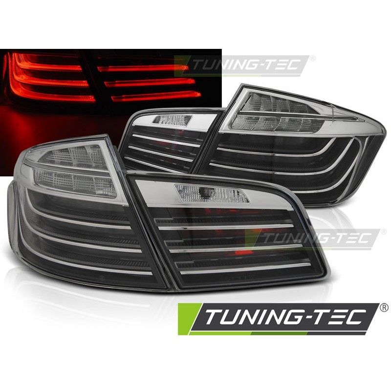 LED BAR TAIL LIGHTS BLACK CHROME LCI LOOK fits BMW F10 10-07.13 , Eclairage Bmw