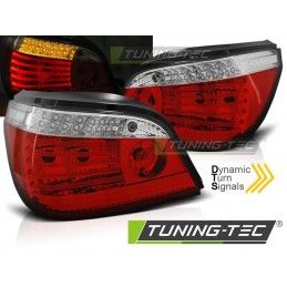 LED TAIL LIGHTS RED WHITE SEQ fits BMW E60 07.03-07, Serie 5 E60/61