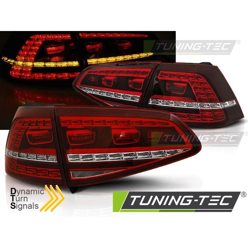 LED TAIL LIGHTS SPORT RED WHITE SEQ fits VW GOLF 7 13-17, Golf 7