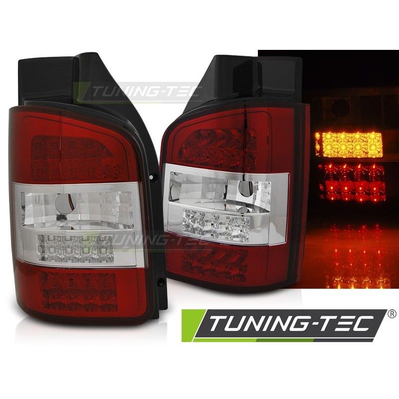 LED TAIL LIGHTS RED WHITE fits VW T5 04.03-09 TRASNPORTER, Eclairage Volkswagen
