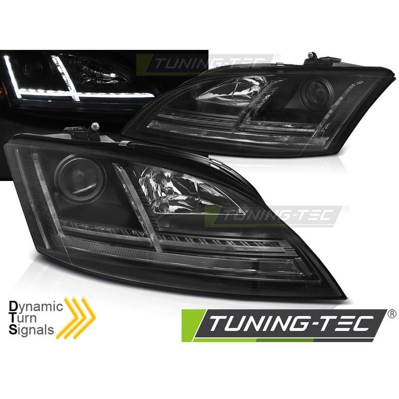 HEADLIGHTS LED BLACK SEQ fits AUDI TT 06-10 8J, Eclairage Audi