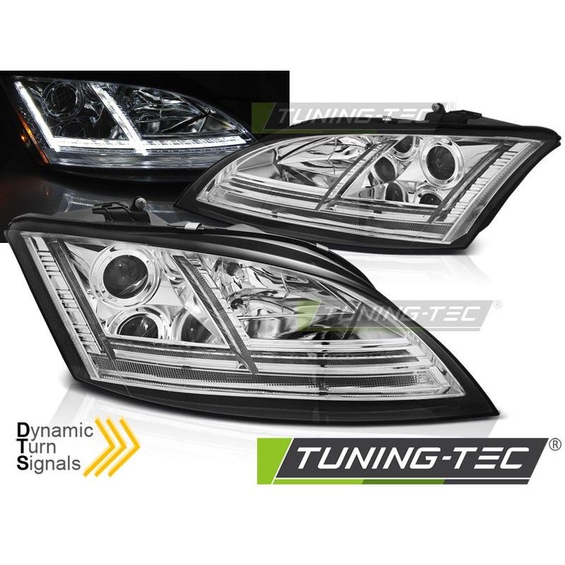 HEADLIGHTS LED CHROME SEQ fits AUDI TT 06-10 8J, Eclairage Audi