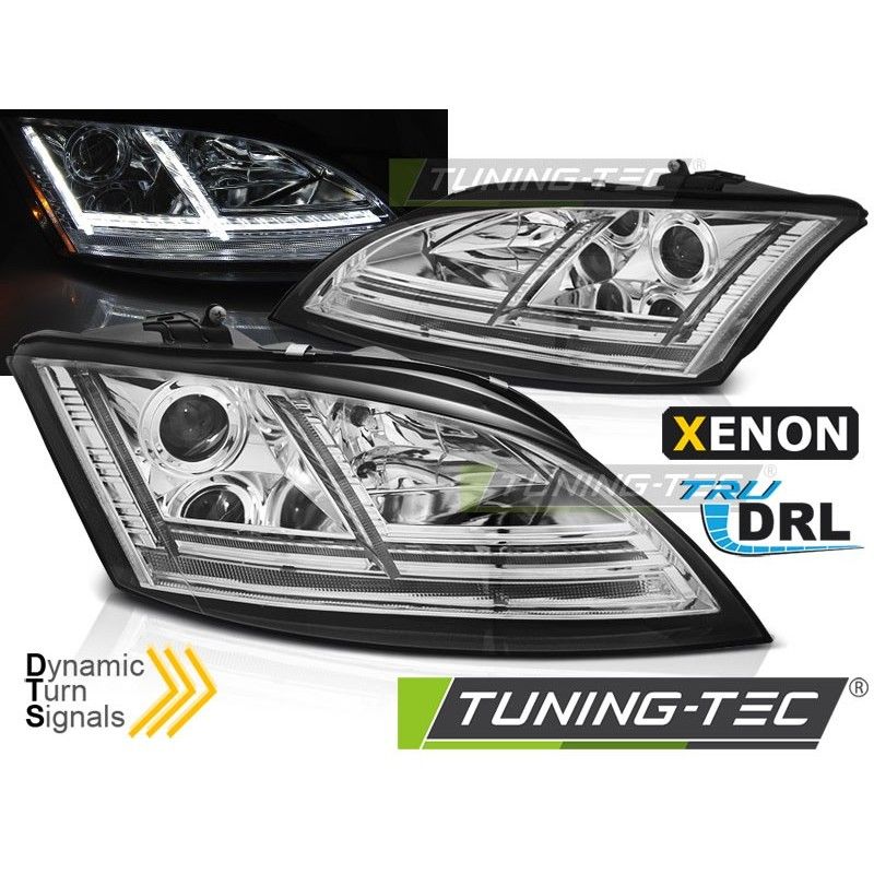 XENON HEADLIGHTS LED DRL CHROME SEQ fits AUDI TT 06-10 8J, Eclairage Audi