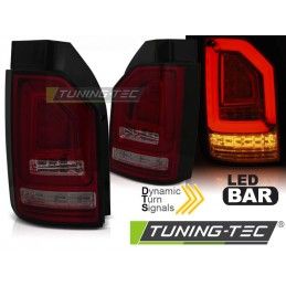LED BAR TAIL LIGHTS RED SMOKE SEQ fits VW T6 15-19 OEM BULB, Volkswagen
