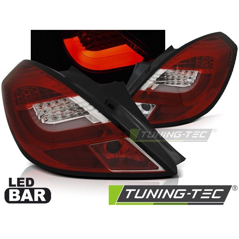 OPEL CORSA D 3D 04.06-14 RED WHITE LED BAR, Eclairage Opel