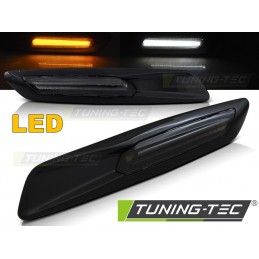 SIDE DIRECTION SMOKE GLOSSY BLACK LED F10 STYLE fits BMW E60/ E90/ E92/ E82, Bmw
