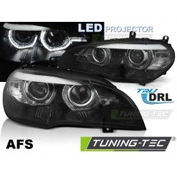 LED HEADLIGHTS ANGEL EYES LED DRL BLACK AFS fits BMW X5 E70 07-13 (XENON OEM), Nouveaux produits tuning-tec