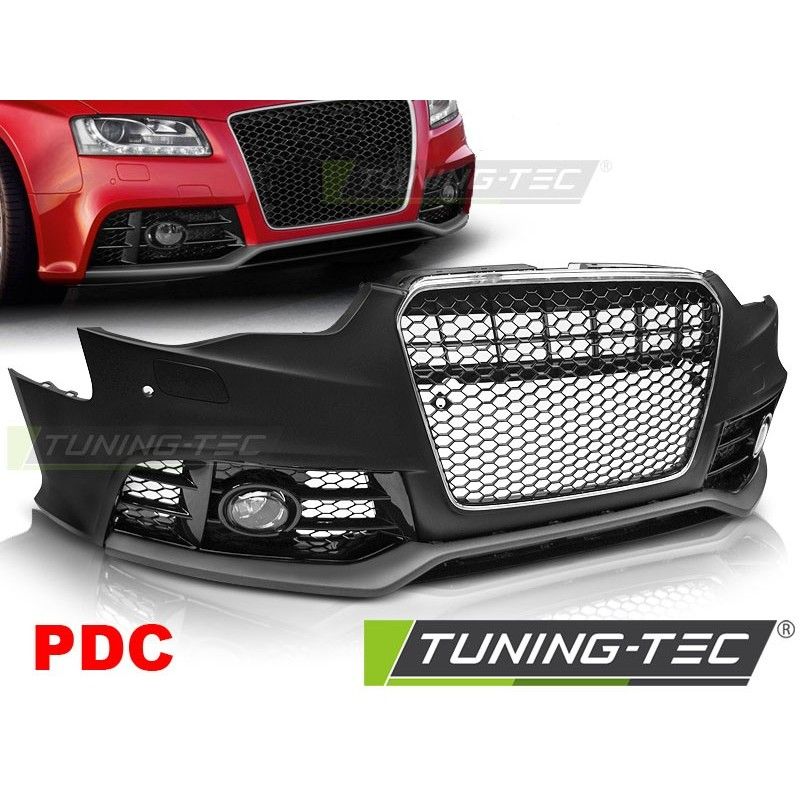 FRONT BUMPER SPORT CHROME BLACK PDC fits AUDI A5 11-16, KIT CARROSSERIE