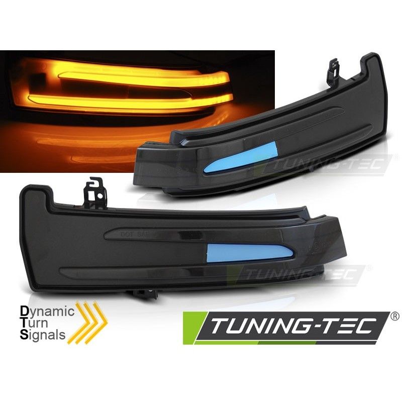 SIDE DIRECTION IN THE MIRROR SMOKE LED SEQ fits MERCEDES W204 / W212 / W176 / W221 / W166 / X204, Eclairage Mercedes