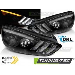 FORD FOCUS MK3 15-18 BLACK DRL LED SEQ INDICAOR, Eclairage Ford