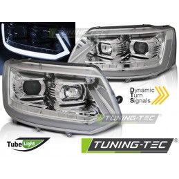 HEADLIGHTS TUBE LIGHT CHROME SEQ fits VW T5 2010-2015, Volkswagen