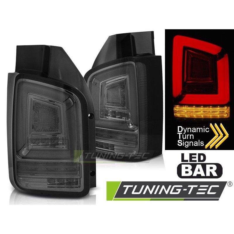 LED BAR TAIL LIGHTS SMOKE SEQ fits VW T5 04.03-09, Eclairage Volkswagen