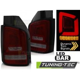 LED BAR TAIL LIGHTS RED SMOKE SEQ fits VW T5 04.03-09, Eclairage Volkswagen