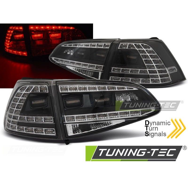 LED TAIL LIGHTS SPORT BLACK SEQ fits VW GOLF 7 13-17, Eclairage Volkswagen