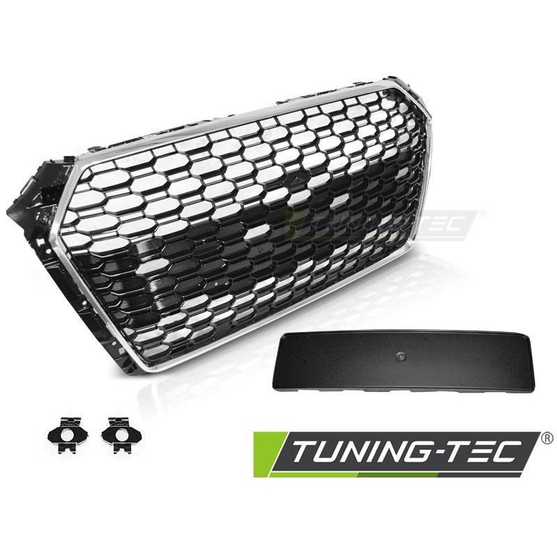 GRILLE SPORT CHROME BLACK PDC fit AUDI A4 B9 15-19, AUDI