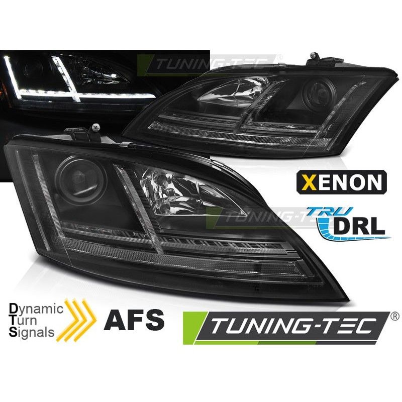 XENON HEADLIGHTS LED DRL BLACK SEQ fits AUDI TT 06-10 8J with AFS, Eclairage Audi