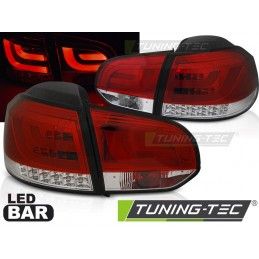 LED BAR TAIL LIGHTS RED WHIE fits VW GOLF 6 10.08-12, Eclairage Volkswagen