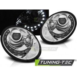 HEADLIGHTS DAYLIGHT CHROME fits VW NEW BEETLE 06-12, Eclairage Volkswagen