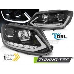 HEADLIGHTS TUBE LIGHT DRL BLACK SEQ fits VW TOURAN II 08.10-15, Eclairage Volkswagen