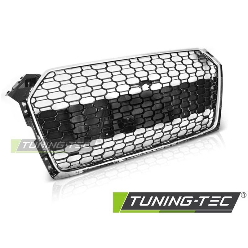 GRILLE SPORT CHROME GLOSSY BLACK fit AUDI A5 16-19, KIT CARROSSERIE