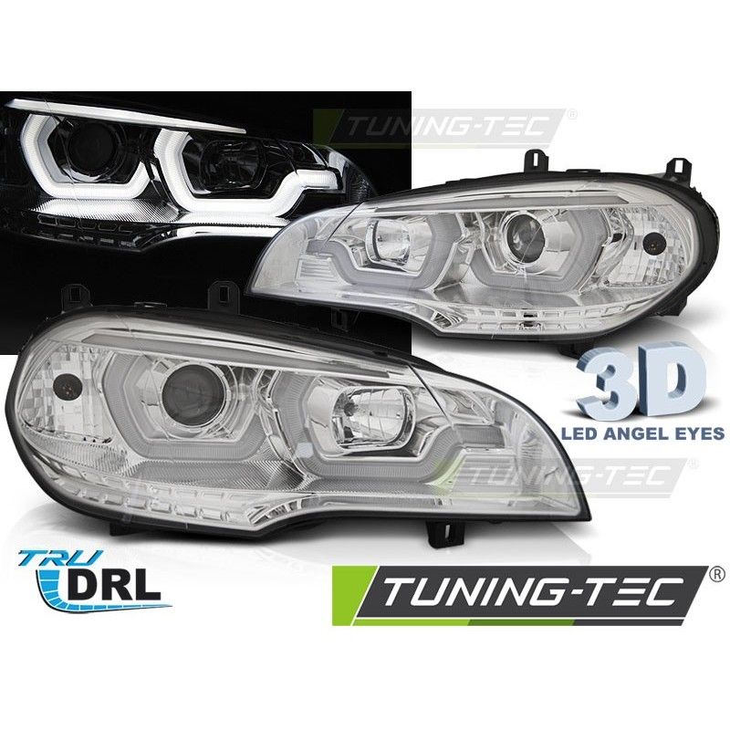 HEADLIGHTS TUBE LIGHT DRL CHROME fits BMW X5 E70 07-13, Eclairage Bmw