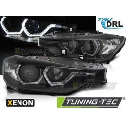 XENON HEADLIGHTS ANGEL EYES LED DRL BLACK fits BMW F30/F31 10.11 - 05.15, Eclairage Bmw